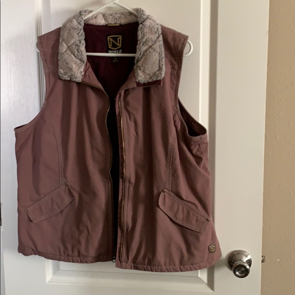Canvas flannel lined vest